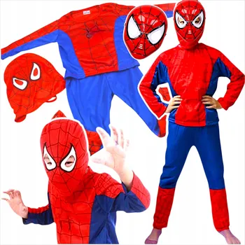 Karnevalový kostým KOSTÝM Spiderman KOSTÝM PRO CHLAPCE NA PLES, KARNEVAL + MASKA 4v1 KOMPLET
