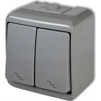 vypínač Schodišťový vypínač Klasik Karlik, odstíny šedé 10WHE-7
