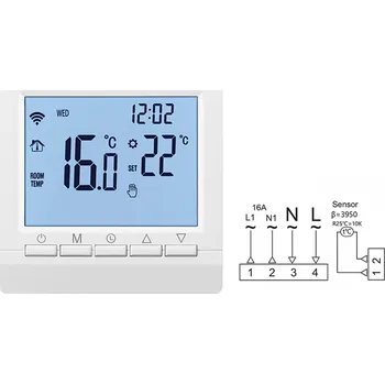 Termostat WiFi termostat chytrý regulátor teploty 16A