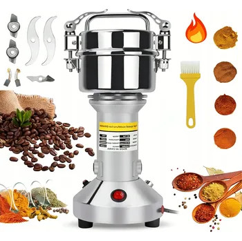 Kuchyňský mlýnek ELEKTRICKÝ MLÝNEK Z NEREZOVÉ OCELI MĚDĚNÝ MOTOR 850W, 3-VRSTVÝ