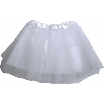 Dámská sukně SUKNĚ S PODŠÍVKOU TYLOVÁ BÍLÁ 40 cm