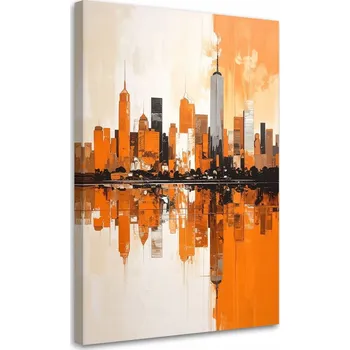 Obraz Obraz do obýváku, ložnice, kanceláře, loftu, Oranžové Město Budovy 40x60