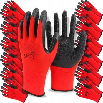 Pracovní rukavice PRACOVNÍ RUKAVICE ZAHRADNÍ PRACOVNÍ RUKAVICE POTAŽENÉ LATEXEM 12 Ks vel. 8