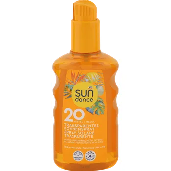 Přípravek na opalování SUNDANCE sprej na opalování transparentní OF20