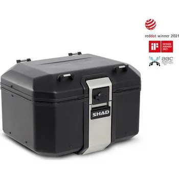 Zavazadlo na motocykl SHAD Kompletní sada bočních adventure brašen SHAD TERRA TR40 a černého hliníkového 48L topcase, včetně montážní sady SHAD Aprilia Tuareg 660