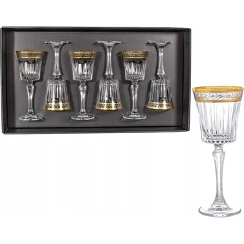 Sklenice Skleničky na bílé víno Bohemia Dorato, bezbarvé, žluté, 230ml, 6 ks