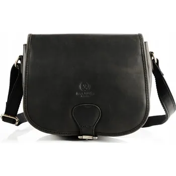 Kabelka Paolo Peruzzi kabelka přes rameno z pravé kůže černá