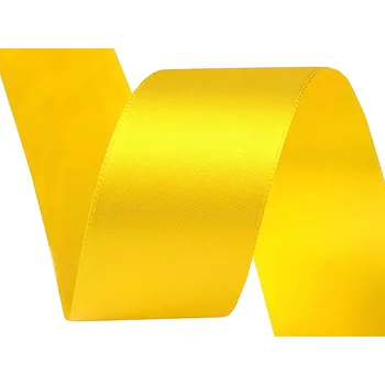 Stuha Atlasová stuha oboulící svazky po 5 m šíře 40 mm, střední, 207 žlutá