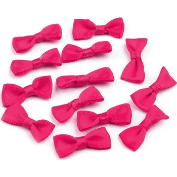 Svatební / prádlové mašličky 12x25 mm saténové, střední, 22 (14) pink