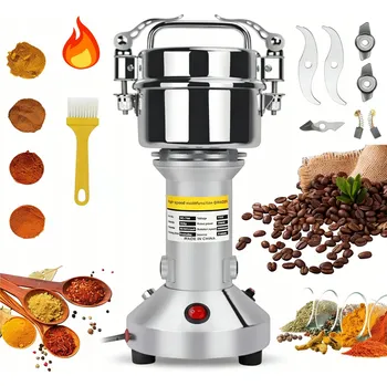 Kuchyňský mlýnek ELEKTRICKÝ MLÝNEK Z NEREZOVÉ OCELI 850W PRO LÉKÁRNY, HOTELY A SUPERMARKETY