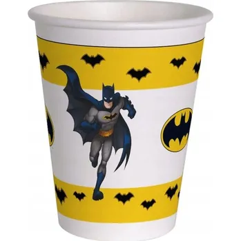 Party nádobí PAPÍROVÉ KELÍMKY BATMAN 255 ML 8 KS NETOPÝŘÍ MUŽ POHÁDKA LICENCE