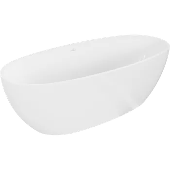 Vana Mexen Torino volně stojící vana z konglomerátu 155 x 78 cm, bílý lesk - 57271557810 Volně stojící vany