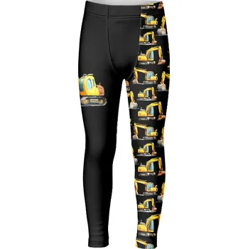 Panel na chlapecké termo legíny 146 bagry černé