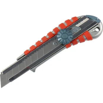 Pracovní nůž Nůž ulamovací kovový s kovovou výztuhou a kolečkem, 18mm EXTOL PREMIUM