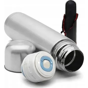 Termoska TERMOSKA 0,5 L Nerezová ocel Vakuová termoska DVOJITÉ STĚNY S Click zátkou