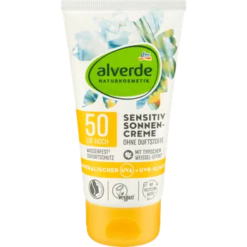 Přípravek na opalování alverde NATURKOSMETIK krém na opalování Sensitiv OF50