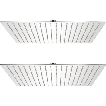 Sprchová hlavice zahrada-XL Dešťové sprchové hlavice 2 ks 50 x 50 cm nerezová ocel 275943