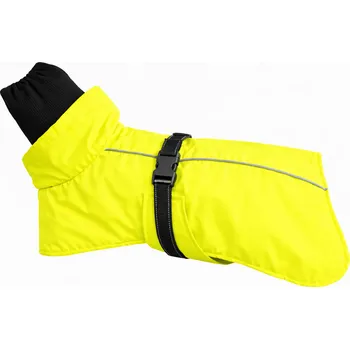 Obleček pro psa WANTED DOG Vodeodolný teplý zimní obleček pro psa s reflexními prvky, ručně šité oblečky pro psy - NEO YELLOW Velikost: L, Na míru pejskovi: SKLADEM