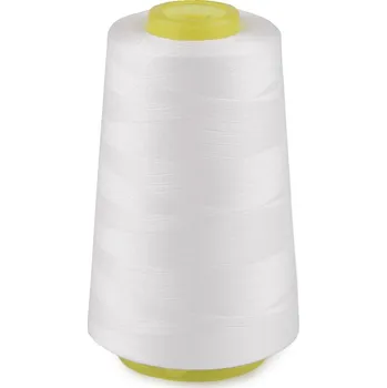 Nit Polyesterové nitě pro overlocky i klasické šití návin 3000 yards PES 40S/2, velké, 1 bílá