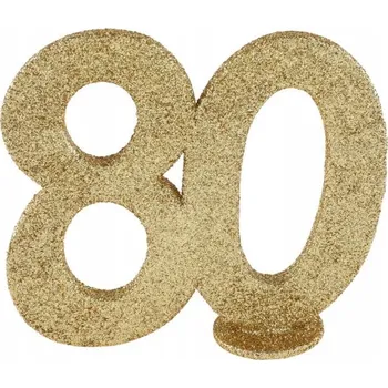 Party dekorace Dekorace na stůl 80 narozeniny zlatá