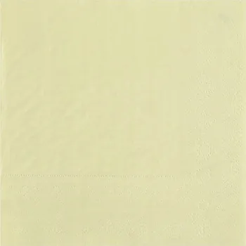 Papírový ubrousek Ubrousky krémové 33cm 25ks