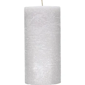 Svíčka ARÔME Rustikální svíčka, metalická stříbrná ARÔME