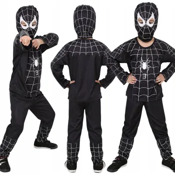 Karnevalový kostým Kostým Spiderman SUPERHRDINA S 98-110 cm Černý - Maska Kostým