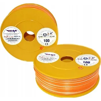 elektrický kabel Kabel LGY/H05V-K 0,75 mm2 100 m Bílo-Oranžový