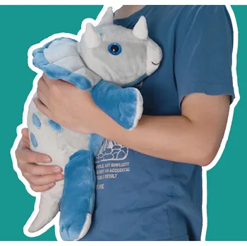 plyšák PLYŠOVÝ TRICERATOPS DINOSAURUS 60 CM 2 KG SENZORICKÁ HRAČKA PRO DĚTI