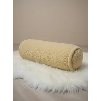 Polštář Polštářek pod hlavu ve tvaru válce z ovčí vlny