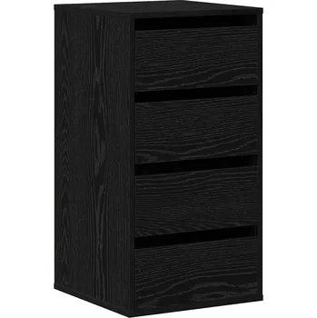 Komoda Černá komoda z umělého dřeva, 40 x 41 x 76 cm