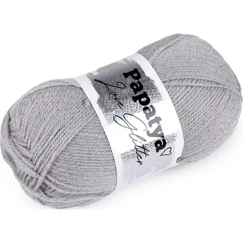 Příze Pletací příze Papatya Love Glitter 100 g - 13 (3070) červená světlá