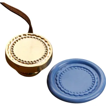 Pečeť Pečetní razítko 25 mm Kulatá mosazná zlatá hlavice Pečeť na obálky a dekorace pro voskové pečetění oznámení