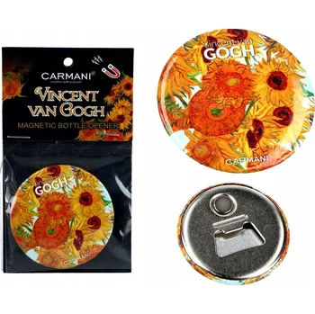 Otvírák OTVÍRÁK NA LAHVE S MAGNETEM VAN GOGH SLUNEČNICE DÁREK DO KUCHYNĚ