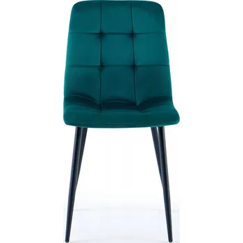 Jídelní židle Moderní jídelní židle s měkkým čalouněním Eclipse Zelená