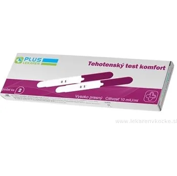 Diagnostický test PLUS LÉKÁRNA Těhotenský test Komfort 2 ks