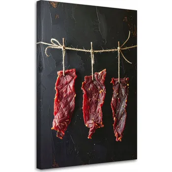 Obraz Obraz do kuchyně restaurace baru jídelny, Závěsná sušená hovězí maso 80x120