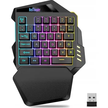 Klávesnice BEZDRÁTOVÁ KLÁVESNICE RedThunder G60 JEDNORUČNÍ HERNÍ RGB USB 2.4G