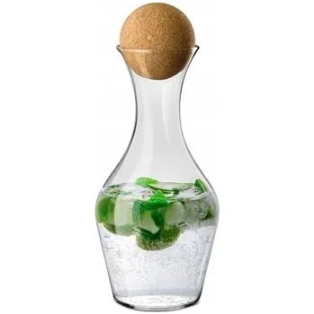 Skleněná karafa 1,0L Bohemia Flagon s korkovou zátkou