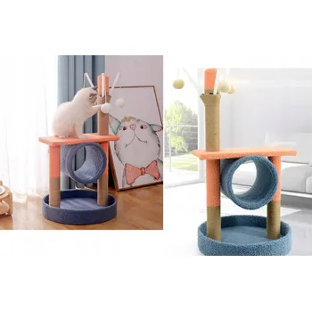 Škrabadlo pro kočky s pelíškem a hračkami – 75 × 40 × 40 cm