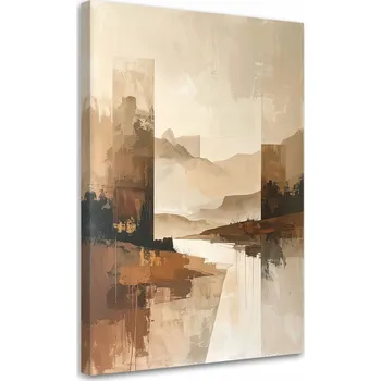 Obraz Obraz do obýváku ložnice, Pastelová Horská Krajina Rustikální 30x45