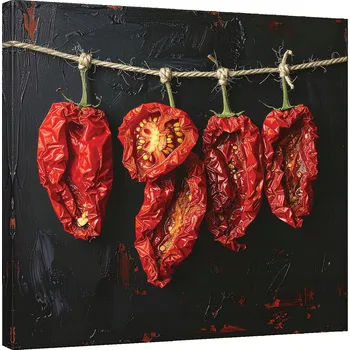 Obraz Obraz do kuchyně, restaurace, baru nebo jídelny, Sušená červená rajčata 40x40 cm