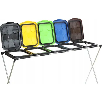 Odpadkový koš Stojan a rám na pytle pro třídění plastů Drewmet 600 l, vícebarevný