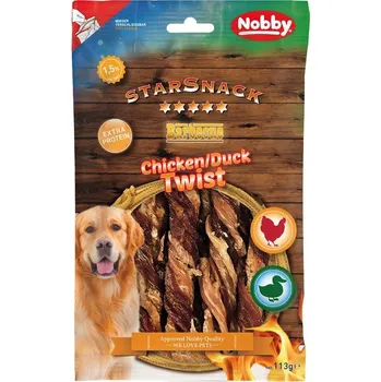 Nobby StarSnack BBQ Dog Kroucené tyčky kuře s kachnou 113g