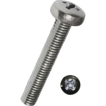 Šroub Šroub s čočkovitou hlavou a křížovou drážkou DIN 7985 M3x16 mm nerez A2, 1 ks