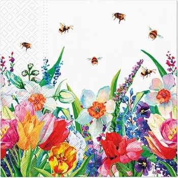 Papírový kapesník Ubrousky PAW Dekor L (20ks) Meadow with Bees