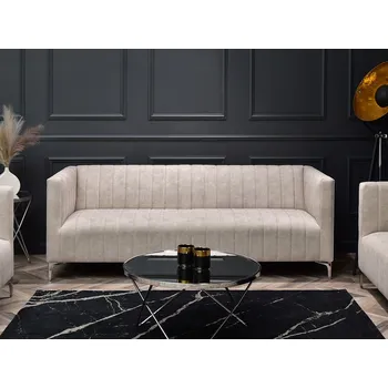 Křeslo Mebel Partner Recalentada (písková + chrom)