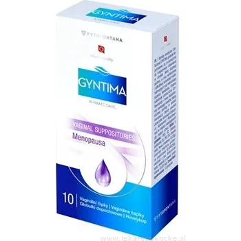 Intimní hygienický prostředek Herb-Pharma Fytofontana GYNTIMA Menopause – vaginální čípky při menopauze, 10 ks (inov. 2025)