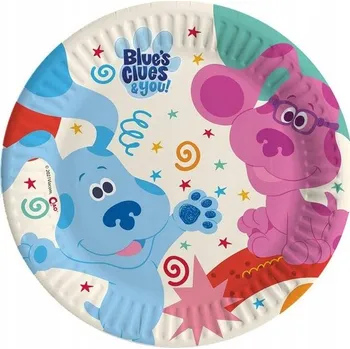 Party nádobí PAPÍROVÉ TALÍŘKY Tlapková patrola (Blues Clues) 18 CM 8 KS, LICENCOVANÉ, NAROZENINOVÁ PÁRTY