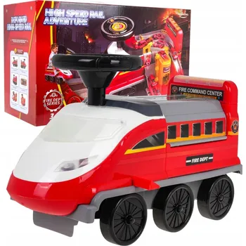 Dětské vozidlo Interaktivní Odrážedlo 2v1 Hasiči pro děti 3+ Zvuky, světla + Parkoviště